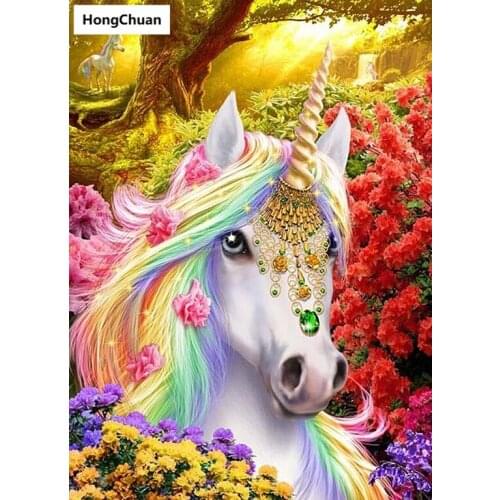 Colorful Horse 5D DIY Full Square/Round Diamond Painting Diamond Embroidery Diamond Cross Stitch Home Decoration Gift