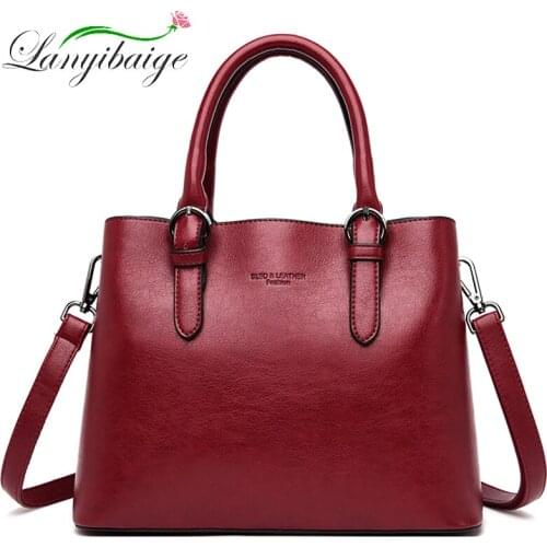 Lanyibaige PU Ladies Soft Leather Handbags Women Bags Designer Crossbody Bags For Women 2020 Female Hand BagRetro atmosphere