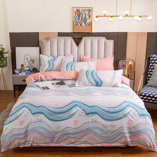 Small Fresh Style Pattern Bedding Set ,220x240 Duvet Cover Pillowcase 3pcs, Extra Large Duvet Cover,200x200 Quilt Cover Set