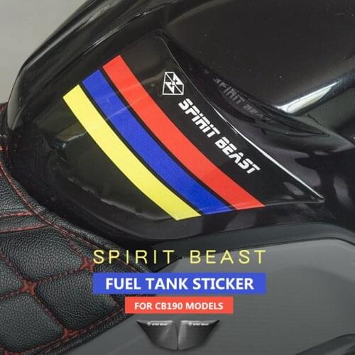 Spirit Beast Motorcycle Fuel Tank Sticker Anti-scratch Waterproof Reflective Sticker For Honda Cbf190 Cb190r Cbr190 Cb190 Models