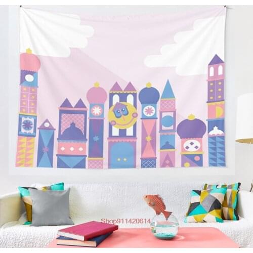 It s a small world after all tapestry Wall Hanging Beach Towel Throw Blanket Picnic Yoga Mat Tapestries Home Decoration