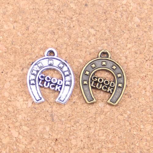 20pcs Charms horseshoes good luck 17x14mm Antique Pendants,Vintage Tibetan Silver Jewelry,DIY for bracelet necklace