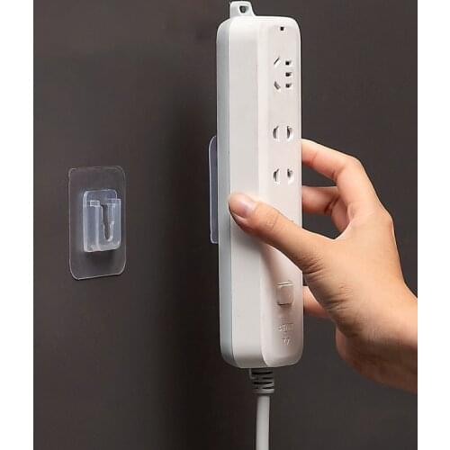 Transparent Buckles Double-Sided Adhesive Storage Holder ABS/PS Wall Hanger Hooks Multi Purpose Suction Cup