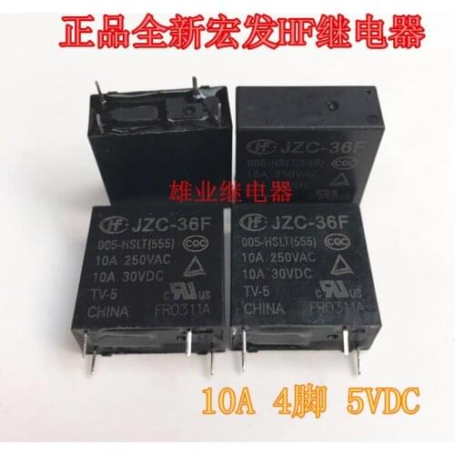 Relay JZC-36F 005-HSLT HF36F-005-HLT 4PIN 10A