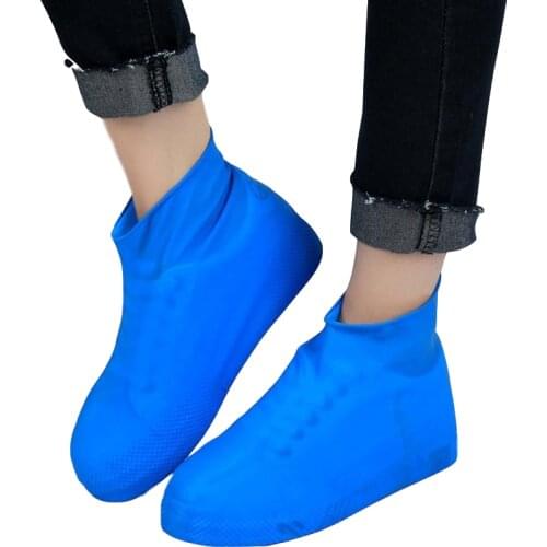 Rainy Days Silicone Overshoes Reusable Waterproof Rainproof Men Shoes Covers Rain Boots Non-slip Washable
