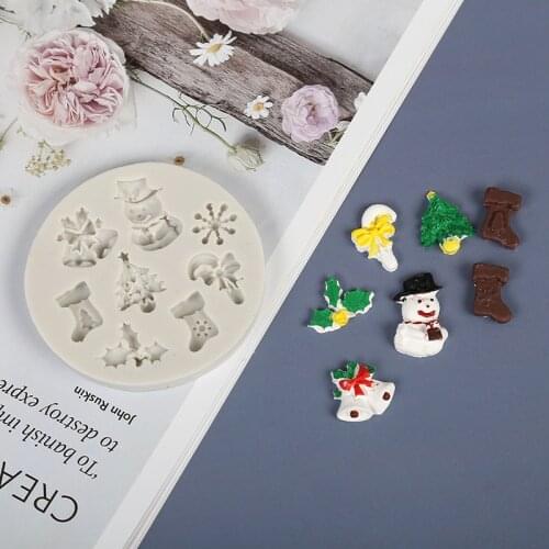 Handmade Aromatherapy Gypsum Diffused Stone Decoration Christmas Snowman Tree Snowflake Giraffe Silicone Molds Baking Tools