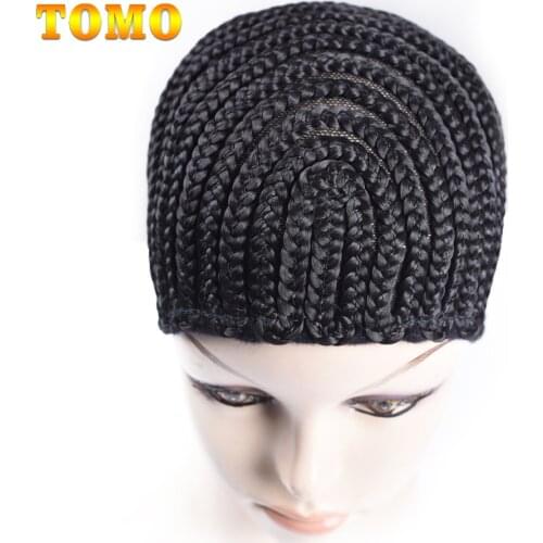 Super Elastic Cornrow Cap For Weave Crochet Wig Caps For Making Wigs Small Crochet Weaving Braid Cap Wig Net Black Color 1PC