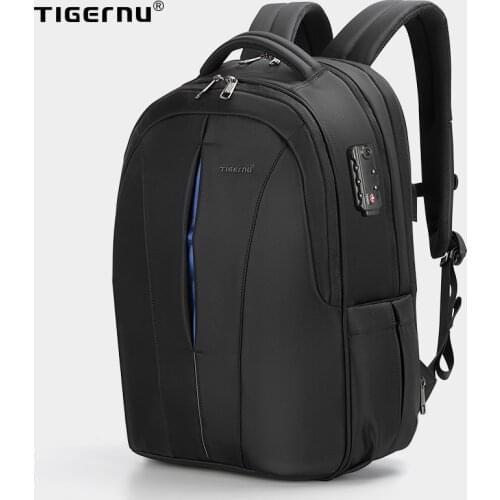 Tigernu USB Recharging Men 15.6 inch Laptop Backpacks Student Schoolbag For Boys Waterproof Quality Male Rucksack Mochila Bag