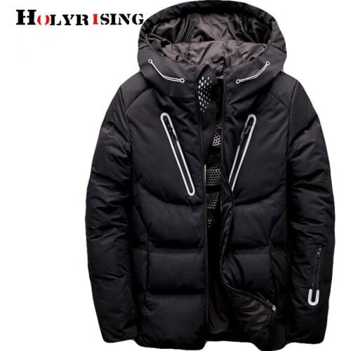High quality mens winter jacket thick snow parka overcoat white duck down jacket 80% White Duck Down Coats 19031-5