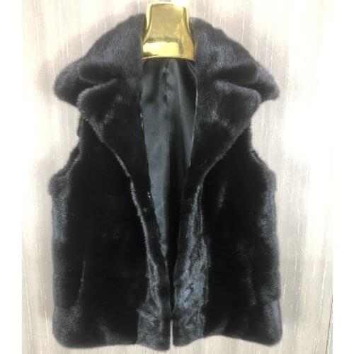 Ladies new natural mink fur waistcoat, real mink fur lapel vest, warm and fashionable in winter, leisure