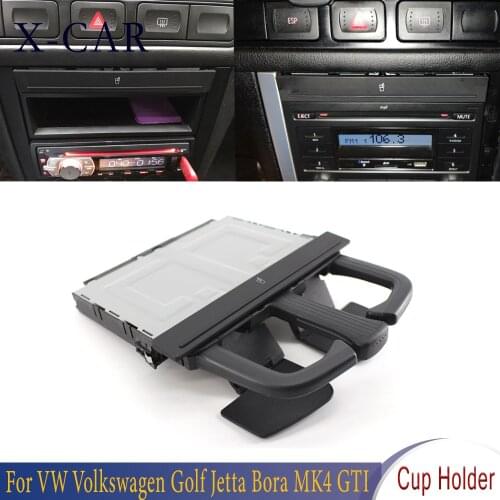 X-CAR 1 Pcs Car Front Dash Fold Car Auto Drink Cup Holder For VW Volkswagen Golf Jetta Bora MK4 GTI R32 8P0885995B 1J0858601D