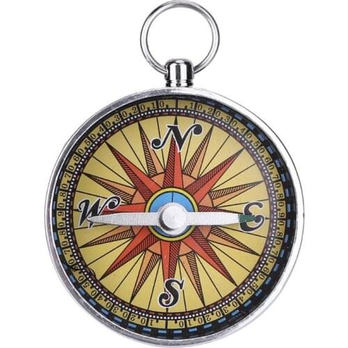 1pcs Outdoor Camping Hiking Portable Brass Pocket Mini G44-5 Pocket Hiking Camping Compass Lightweight Portable Keychain