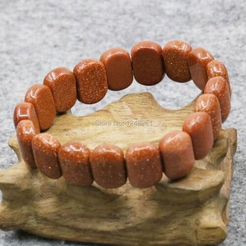 10x14mm Accessories Sand Stone Bracelet Hand Chain Glass Lucky Stone 7inch DIY Women Girls Party Gifts Jewelry Making Ornaments