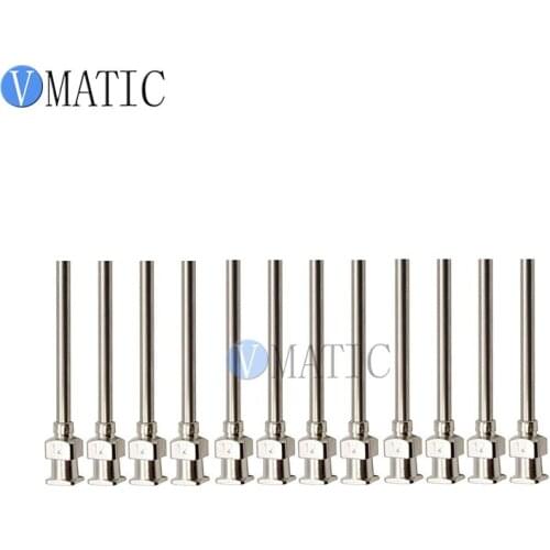 Free Shipping 12Pcs 1 Inch Tube Length 12G Stainless Steel Metal Glue/Liquid Dispensing Syringe Needles