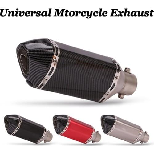 310mm Universal Motorcycle Exhaust Muffler Escape moto With Removeable DB Killer For NC700 PCX125 150 NMAX155 NVX155 R3 R6 MT09