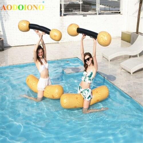 4 Pieces Joust Pool Float Game Inflatable Pool Toys Swimming Bumper Toy for Adult Children Party Gladiator Raft Swim Ring