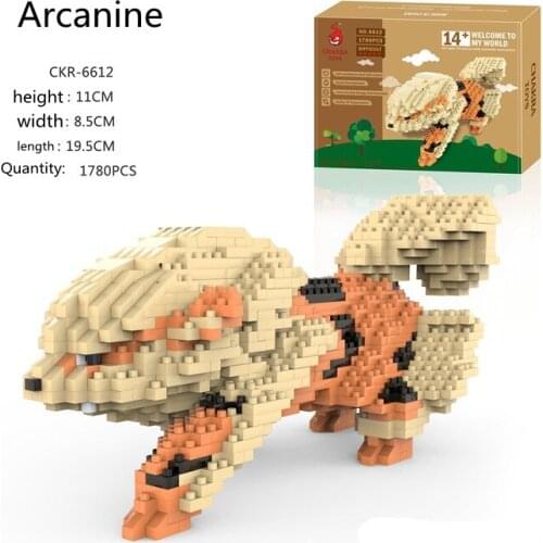 6pcs Pokemon Building Blocks Anime Characters Action Figures Building Dolls Building Model Toys DIY Accessories Children Gifts