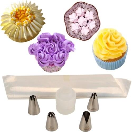 Free Shipping 4pc/Lot Stainless Steel 18/8 Cake Decorating Tools Set