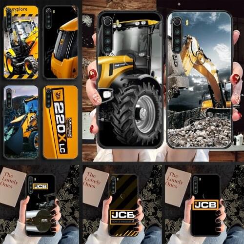 Jcb excavator Phone case For Xiaomi Redmi Note 7 7A 8 8T 9 9A 9S 10 K30 Pro Ultra black silicone hoesjes soft bumper tpu