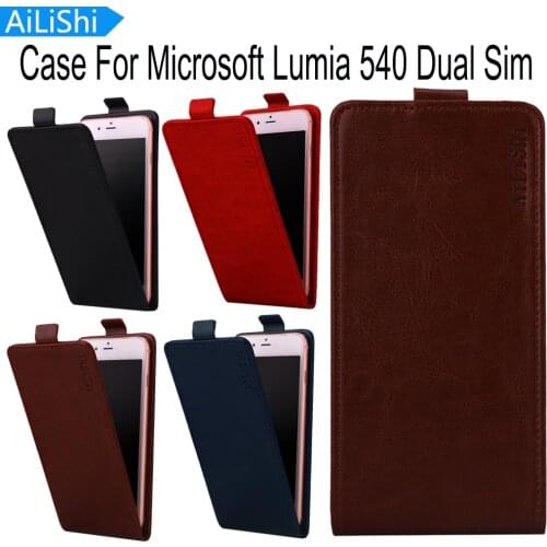 AiLiShi For Microsoft Lumia 540 Dual Sim Case Luxury Top Quality Up And Down Flip PU Leather Case Protective Cover Skin In Stock