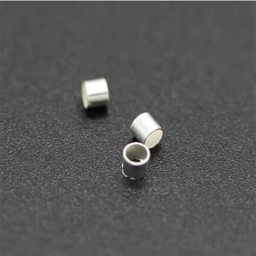 1000pcs/Lot 1.5/2mm Pure Copper Cylindrical Beaded Jewelry Making Diy Necklace Bracelet Fixing Buckle Positioning Tube Wholesale