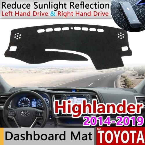 For Toyota Highlander XU50 Kluger 2014~2019 Anti-Slip Mat Dashboard Cover Pad Sunshade Dashmat Carpet Accessories 2015 2017 2018