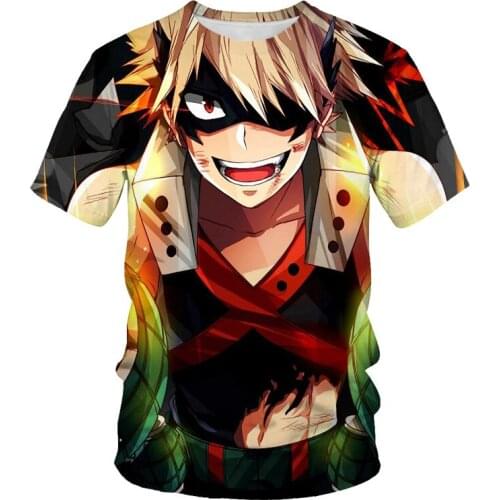 Anime round neck hot sale short sleeve casual sports T-shirt printing 3D summer recommended T-shirt 2021 oversized top