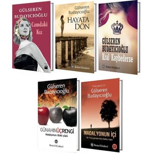 Gülseren Budayıcıoğlu Five Book Set In Turkish Girl Back To Life King Loses Sin Three Color Coin In Ramzi Bookstore