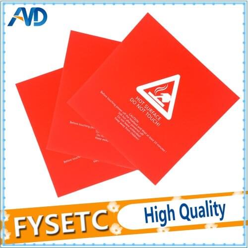 4pcs 220x220mm Red Frosted Heated bed For Wanhao i3 Anet A8 A6 Ender 5 3D Printer Sticker Build Sheet build plate tape with 3M