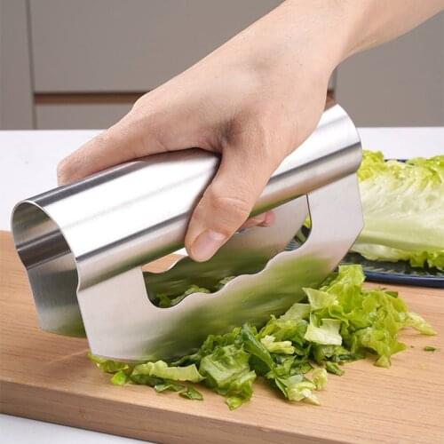 Kitchen Double Salad Chopper Stainless Steel Mincing Knives Vanilla Vegetable Cutting Tools Cheese Knife For Home Kitchen Gadget