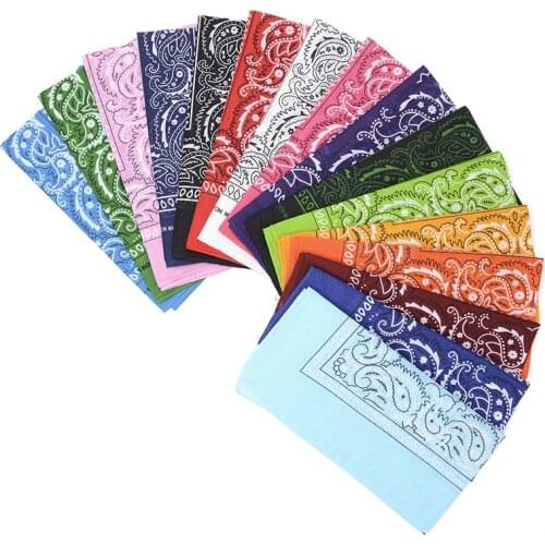 Fashion hip-hop 100% cotton turban square scarf 55cm * 55cm black red outdoor turban, womens / mens / boy / girl