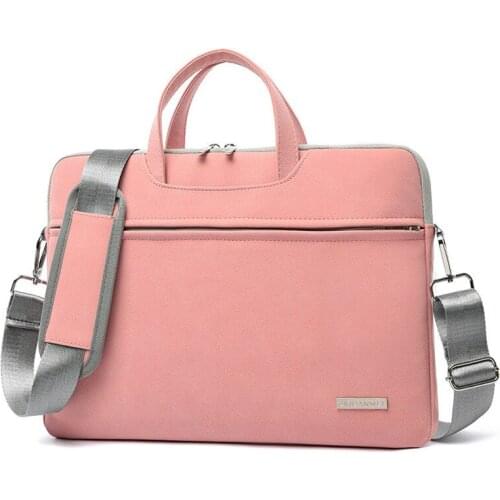 Fashion Unisex Men Womens 15 inch 15.6" Woman Laptop Computer Bag Business Office Womens Leather Briefcase