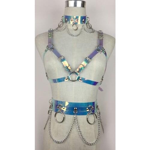 New Novelty Belts Punk Leather Garter Harness With Adjustable Waist Belt Studs Decoration Erotic Fetish Clothing accessories