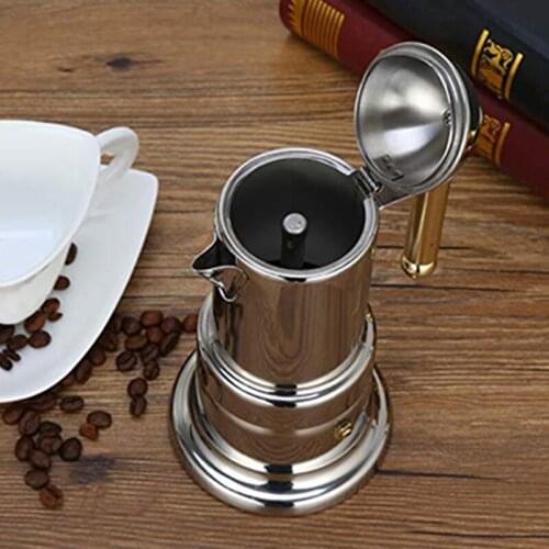 Portable Coffee Pot Stainless Steel Espresso Percolator Coffee Maker Pot Percolator Drink Tool Stovetop Cafetiere Latte
