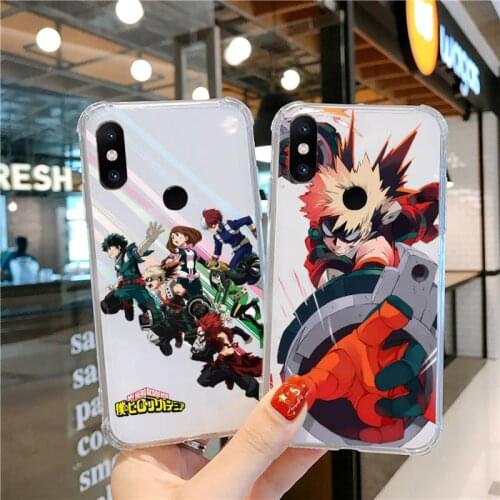 My hero academia Phone Case Transparent For Xiaomi CC 9 11 MAX3 Mix3 MIX2 6X 8 5x 10S 11 10 X SE lite Pro Soft Clear shell coque