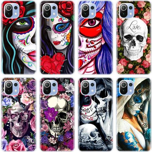 Catrinas and skull Silicone Case for Xiaomi Mi POCO X3 NFC M3 F3 11X 11i 11 Ultra Note 10 S 10i 10T Pro 11 Lite 5G Soft Cover
