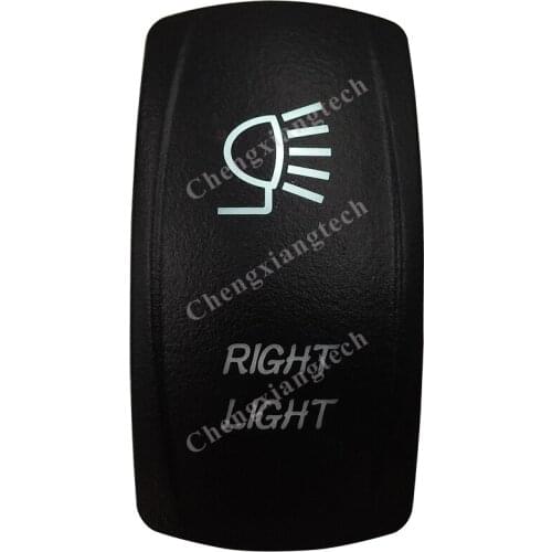 Marine Grade Waterproof IP66 RIGHT LIGHT Rocker Switch White Led lamp 3 Pin ON/OFF SPST DC12V 24V