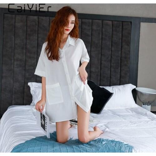 Women Summer dress Set Sexy Solid Chiffon Night Skirt Korean Version Silk Nightdress Cardigan Skirt Short-sleeved Blouse Skirt