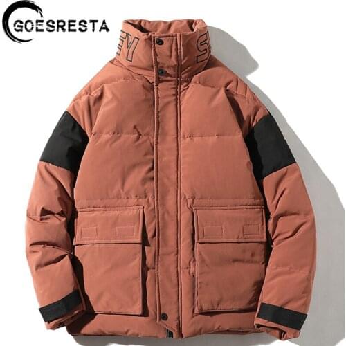 2020 Winter Solid Color 90% White Duck Down Jacket Men Stand Collar Warm Down Coat Fashion Casual Thicken Large Size Men Parkas