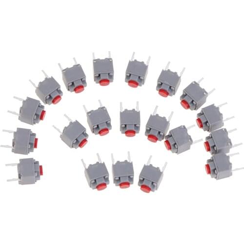20pcs Mute Button 6*6*7.3 Silent Switch Wireless Wired Mouse Button Micro Switch