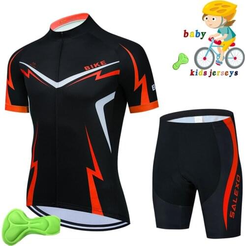 2020 Team Cycling Jersey Children Boys MTB Motocross Triathlon Cycling Jersey Suits Kids Bicycle Clothing Bike Cycling Kit