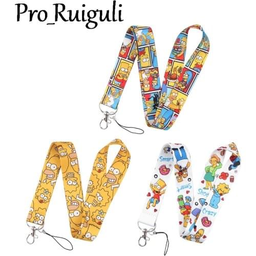 30pcs Cartoon funny characters Cell Phone Neck Wrist Strap Lanyard For i ID Card Badge Holder Key Cord Keycord
