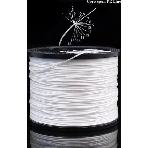 300m 16 Strands Core Spun Pe Braided Fishing Line Carp Braid Rope Large 1mm 2mm Ocean Lures Boat Trolling Big Fish Bait Lines