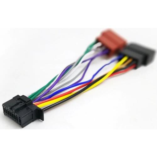 Biurlink ISO Wiring Harness Adaptor 16Pin Port for Pioneer RADIO MODELS MINI ISO Plug Connector