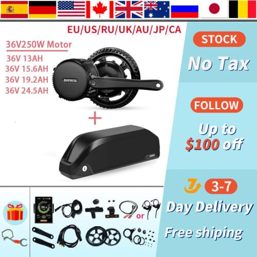 Bafang BBS01 BBS01 36V 250W Mid Motor Drive Conversie Kit with Battery 36V 15.6/20AH 8fun Battery E-bike Conversion Set