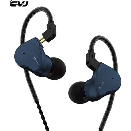 CVJ Mirror 2BA + 1DD-auriculares híbridos de Metal HIFI, auriculares intrauditivos deportivos con cancelación de ruido