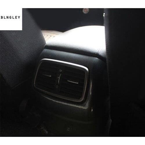 1pc ABS Carbon fiber grain rear air conditioning outlet decoration cover for 2015-2018 KIA Sorento car accessories
