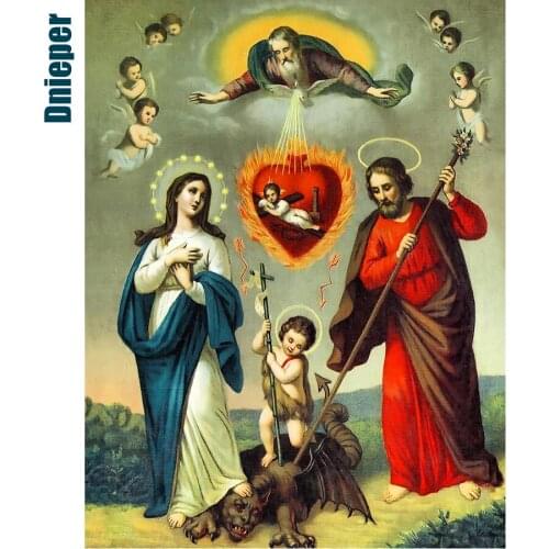 Dnieper 5D DIY Diamond Painting Religion Full Square Kit Portrait Diamond Embroidery Mosaic Decorations Home Art Picture