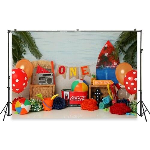 HUAYI Photo Background Newborns Baby Shower Birthday Seaside Photography Backdrops Custom Studio Photobooth Backdrop XT-6512
