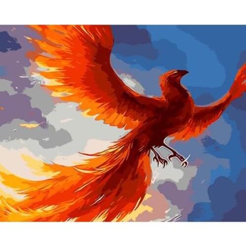 GATYZTORY Paint By Numbers For Adults Children Phoenix DIY HandPainted Oil Painting Drawing On Canvas Kill Time Home Decoration